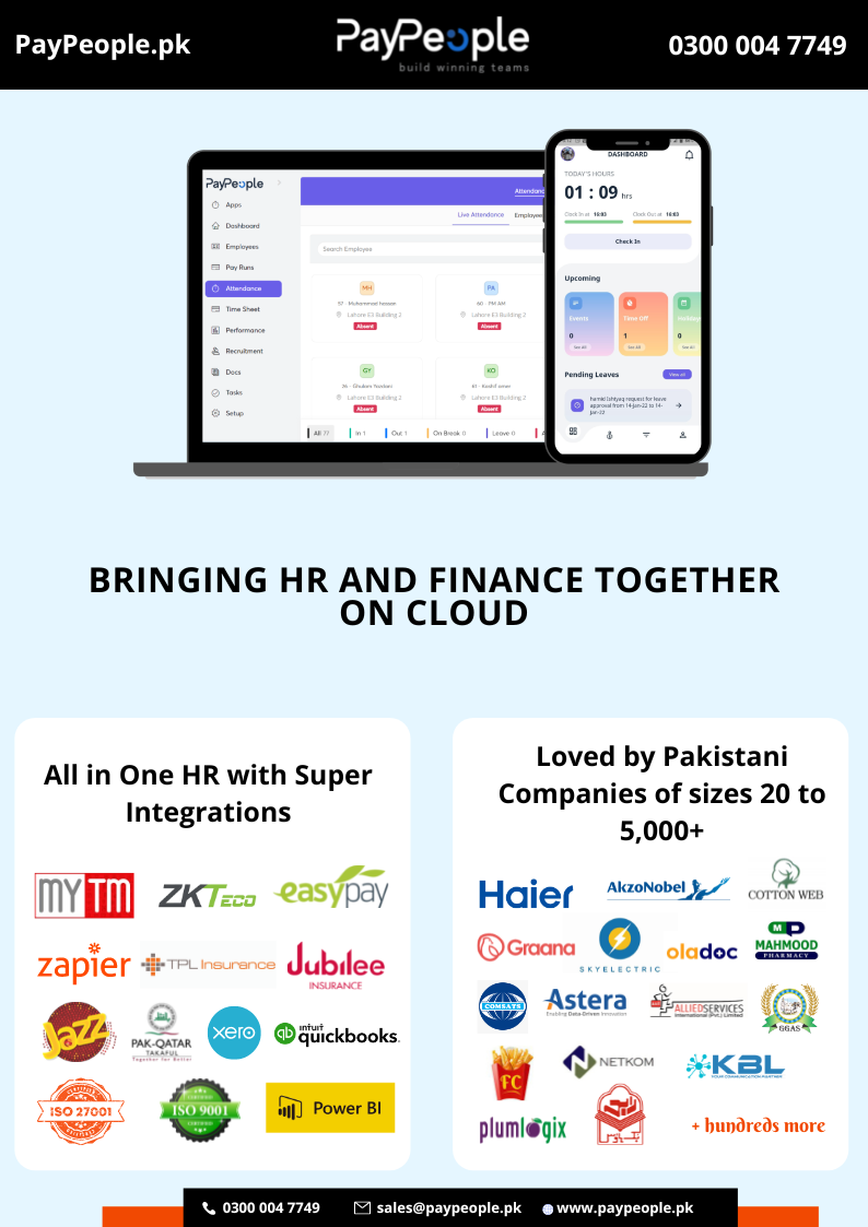 What are the top benefits of HR software in Lahore Pakistan mobile application?